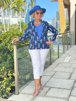 LULU B MIDNIGHT REEF FULL ZIPPER JACKET