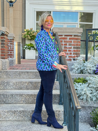 Lulu B Seaport Geo Full Zipper Jacket