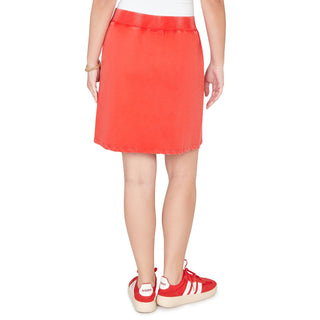 Women's Red French Terry Pull On Skort Cathys Place