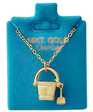 Made In USA Pail and Shovel Necklace Gold or Silver