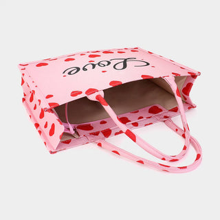 LOVE Message Heart Printed Tote Bag Sensibling Corp.