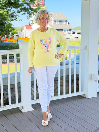 BEACH CLUB YELLOW LOBSTER SWEATER LULU-B