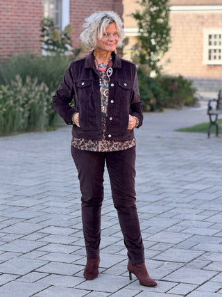 LULU B CHOCLATE VELOUR JACKET LULU-B