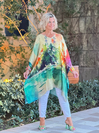 Sunset Palms Modal Kaftan KikiSol