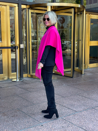 PINK BLING WINTER CAPE