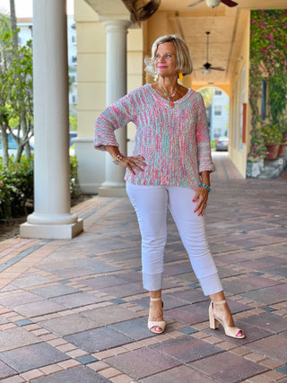 Taylor Pink Confetti Sweater