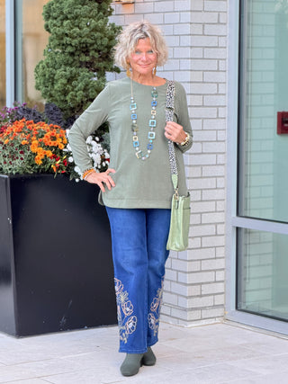 AUTUMN OLIVE STYLING TOP Cathys Place