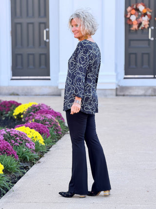 HOLIDAY BLACK GOLD ACCENTS TOP Cathys Place