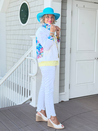 SEASIDE JEWELS LINEN JACKET TANGO MANGO