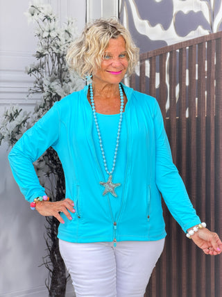LULU-B AQUA FULL ZIPPER LULU-B