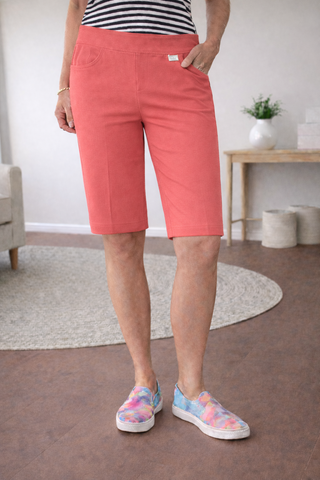 CORAL BERMUDA SHORT 10" INSEAM LULU-B