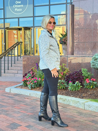 STYLING TWEED FULL ZIPPER JACKET
