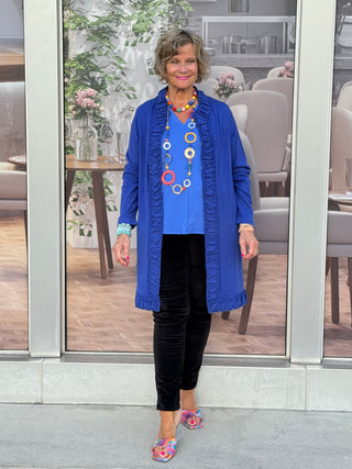 LULU-B ROUGED SAPPHIRE ROUGED CARDIGAN