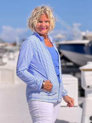 NAUTICAL PERRI STRIPED JACKET LULU-B