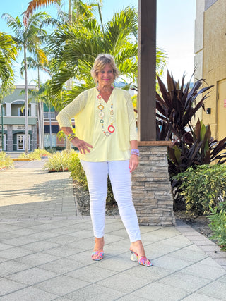 LULU-B CLEAR YELLOW MESH WRAP