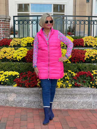 LULU-B HOT PINK PUFFER VEST