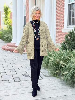 OLIVE CROCHET CARDIGAN Cathys Place