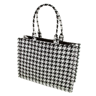 Houndstooth Tote Bag
