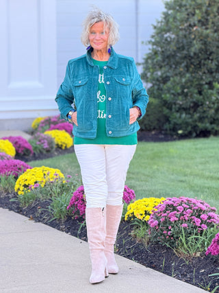 LULU-B EMERALD  VELOUR JACKET LULU-B