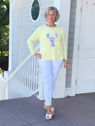 BEACH CLUB YELLOW LOBSTER SWEATER LULU-B