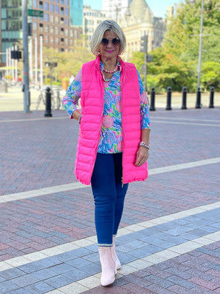 LULU-B HOT PINK PUFFER VEST