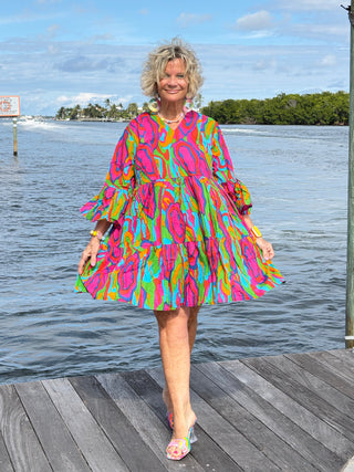 Multi Woodgrain Taos Dress Cathys Place