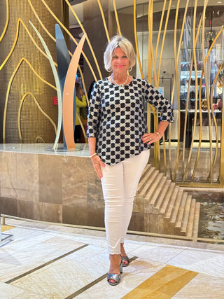 LULU-B BLACK AND SILVER TUNIC