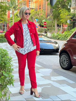LULU-B RED VELOUR JACKET