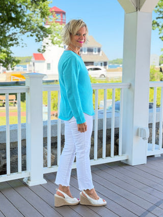 BEACH  CLUB AQUA STARFISH SWEATER LULU-B
