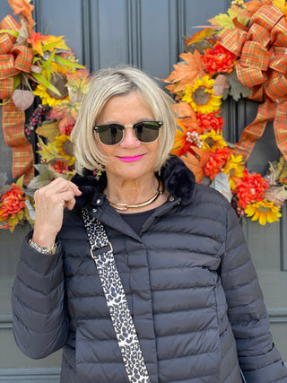 LULU-B PUFFER DOWN BLACK JACKET