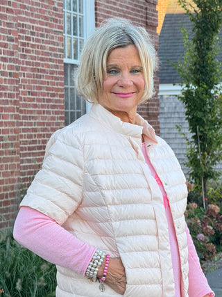 LULU-B PINK SHORT SLEEVE PUFFER