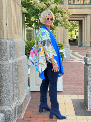 Blue Reversible Rain Cape - l Collection