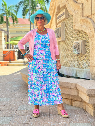 SPLASH OF PINK CHA CHA MAXI DRESS