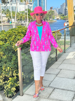 LULU B SEAHORSE BAY FULL ZIPPER JACKET