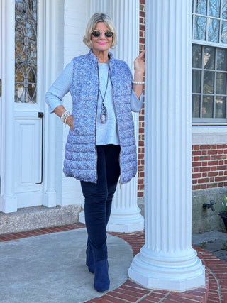 AUBREY BLUE PUFFER VEST