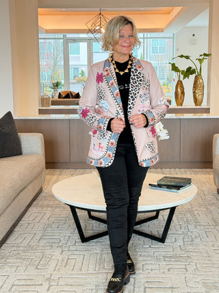 LUPA One Size Italian Parisian Chic Print Blazer  SHIPPING NOV 13-16 Cathys Place