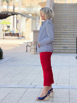 NAUTICAL NAVY STRIPE JACKET LULU-B