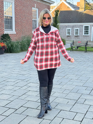 Rust Plaid Fall Day Hoodie