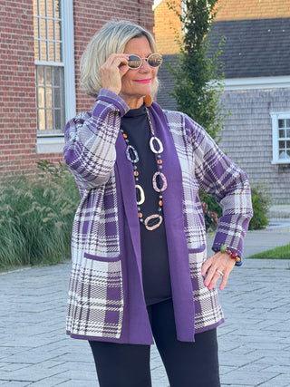 SOUTHERN NIGHTS PURPLE POCKET SWEATER