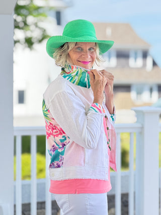 PINK PARADISE GARDEN LINEN JACKET TANGO MANGO