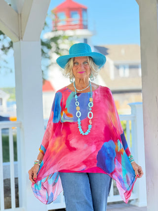 Sofia Sunrise Silk Kaftan Cathys Place