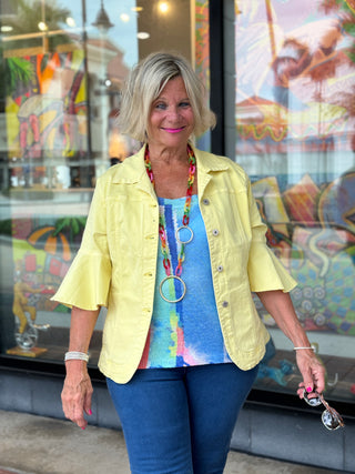 SOUTH BEACH DENIM YELLOW JACKET