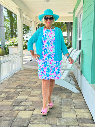 PINK PETALS SHIFT DRESS