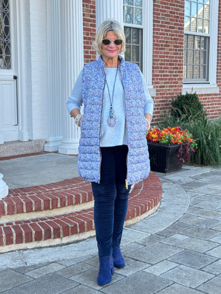 AUBREY BLUE PUFFER VEST
