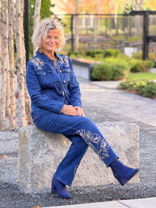 ETHYL FLOWER EMBROIDERED JEAN ETHYL JEANS