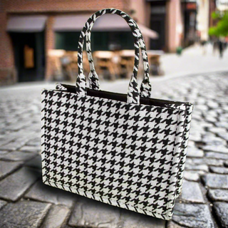 Houndstooth Tote Bag