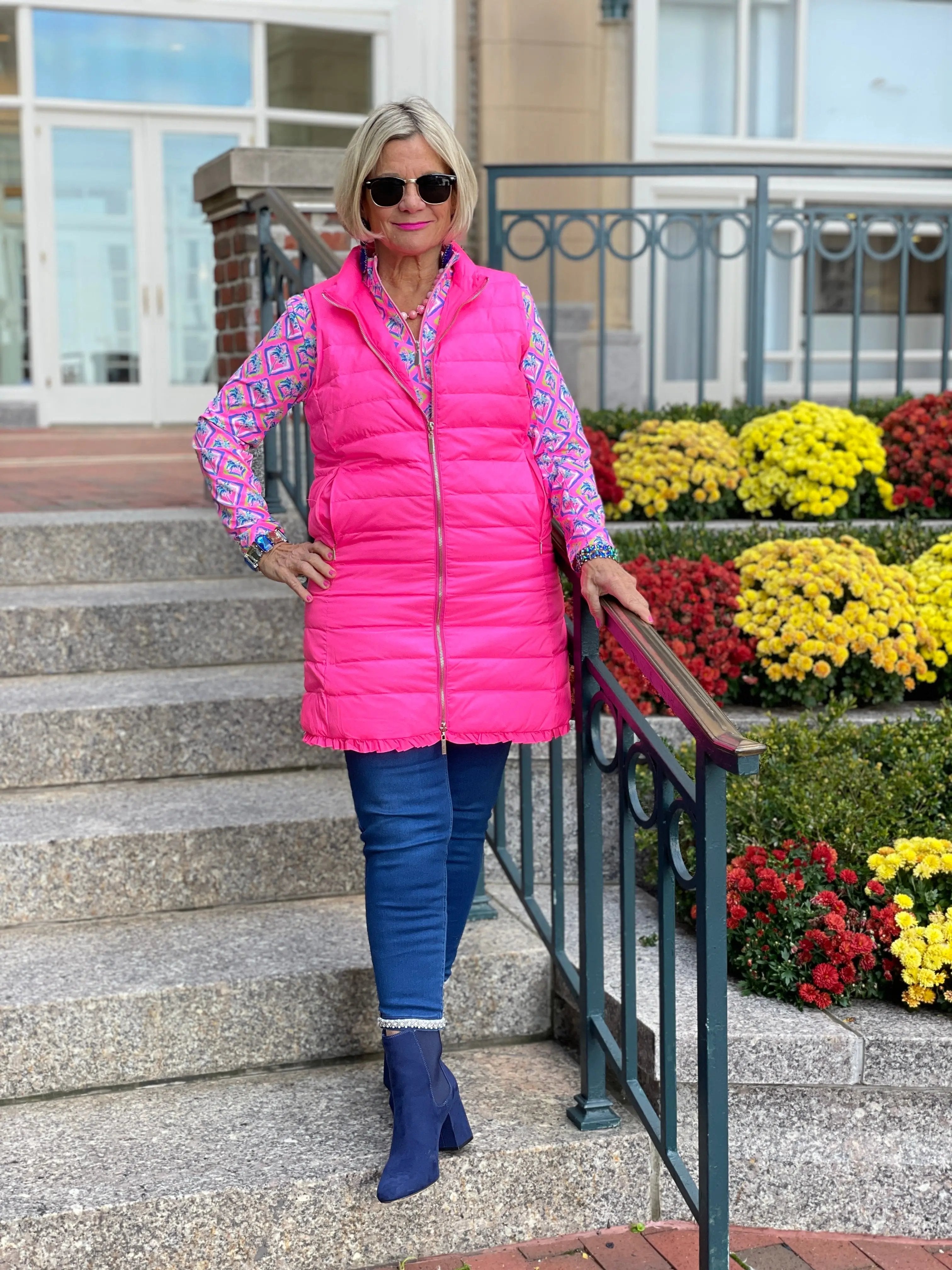 LULU-B HOT PINK PUFFER VEST – Cathys Place