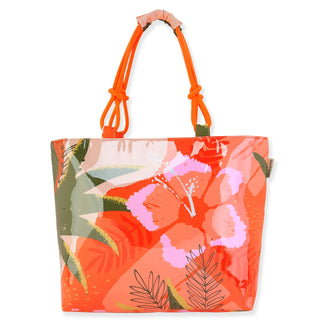 Orange, Canvas/PVC Shoulder Tote | CE6569 B Headwear & Handbag Collections by Sun 'N' Sand
