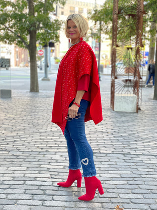 HOLIDAY RED BLING CAPE