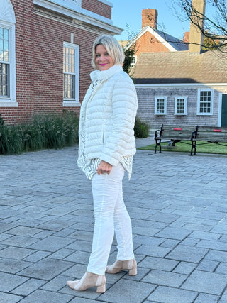 LULU-B IVORY FAUX FUR JACKET